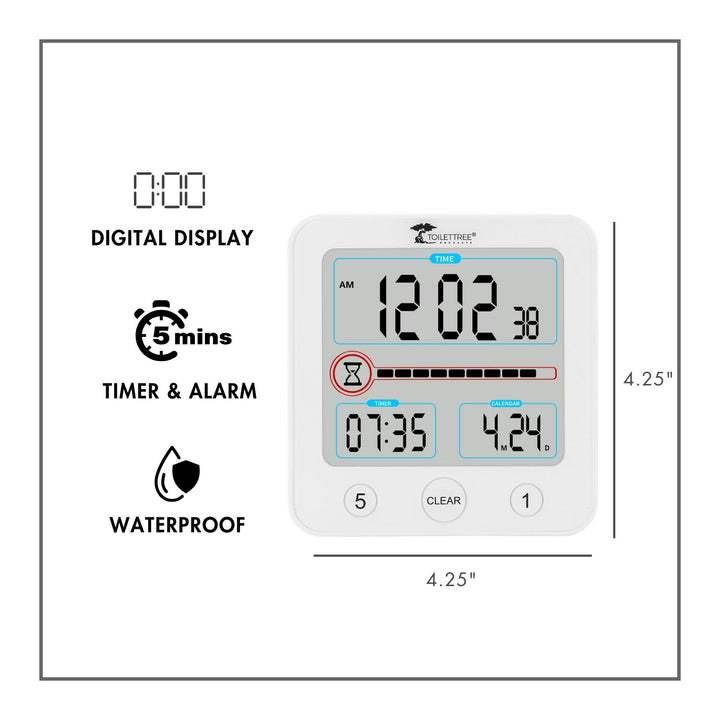 Waterproof Bathroom Shower Clock