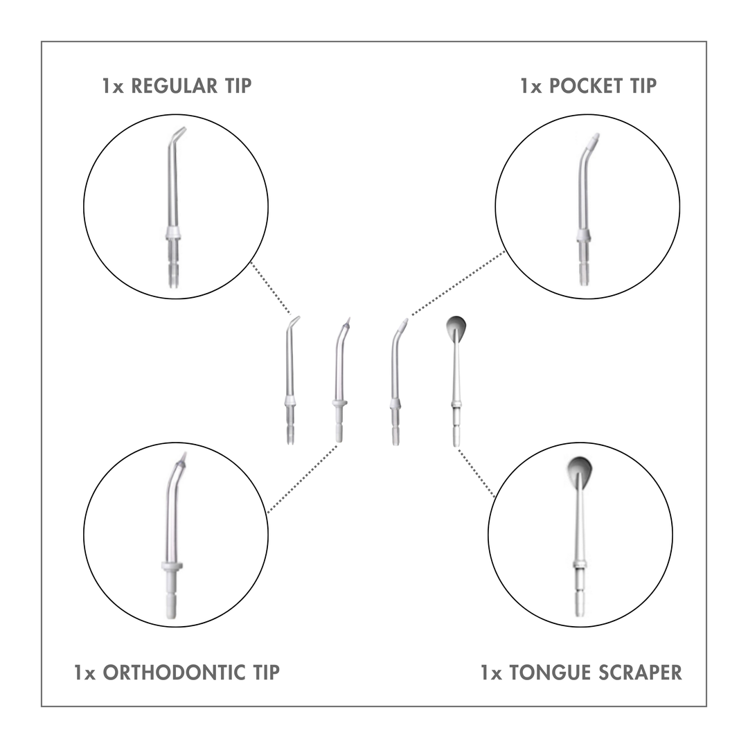 Water Flosser Replacement Tips - 4 Pack