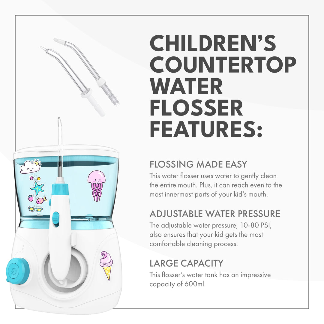 Children's Countertop Water Flosser + Toothbrush Bundle