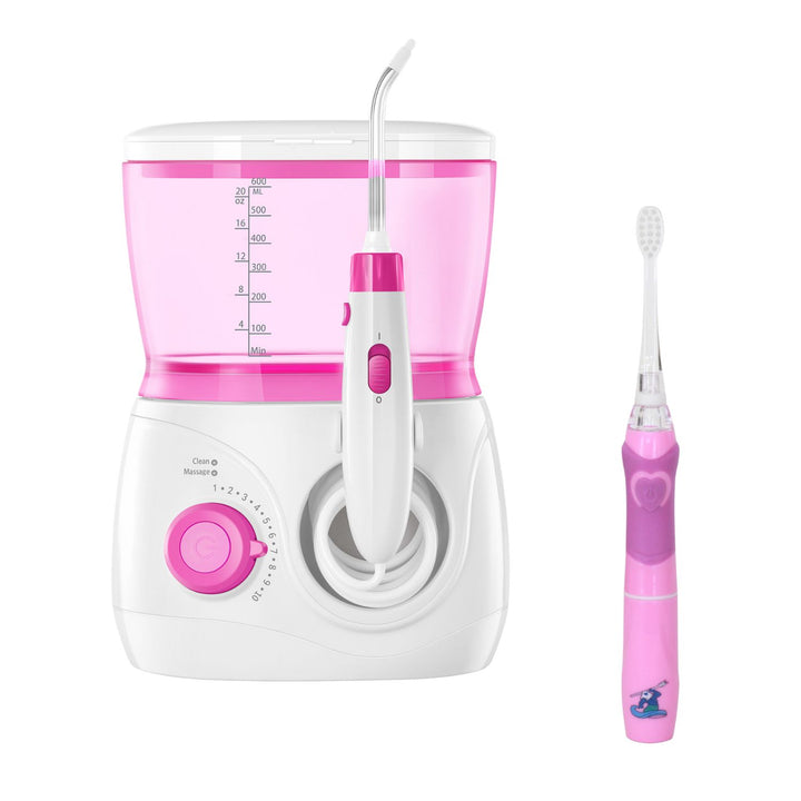 Children's Countertop Water Flosser + Toothbrush Bundle