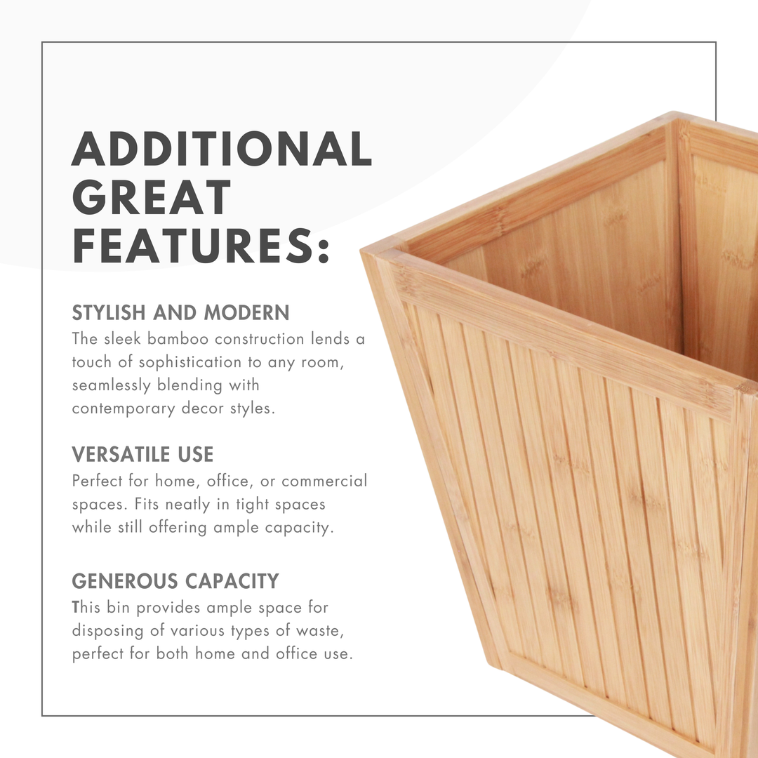 ToiletTree Bamboo Wastebasket