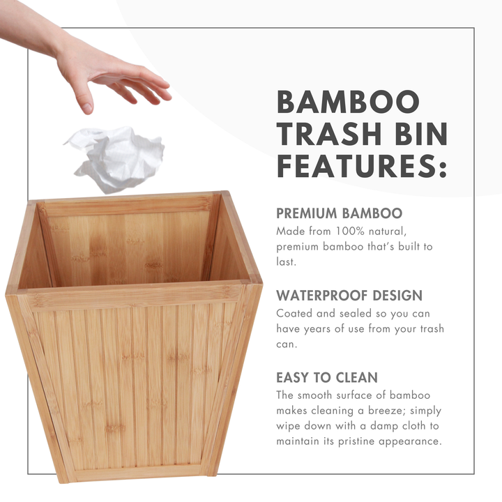 ToiletTree Bamboo Wastebasket