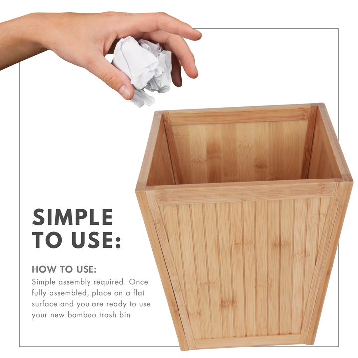 ToiletTree Bamboo Wastebasket