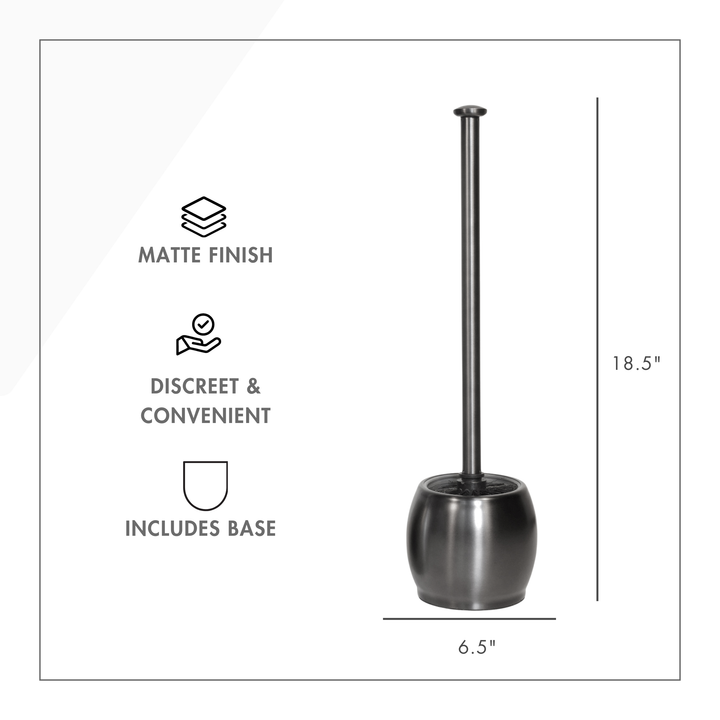 ToiletTree Dark Grey Stainless Steel Toilet Brush