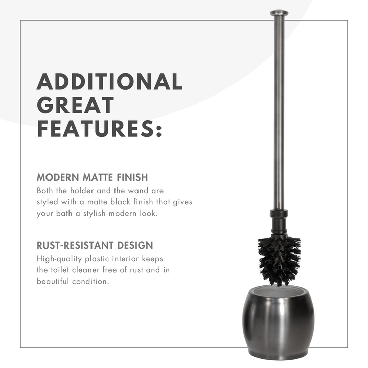 ToiletTree Dark Grey Stainless Steel Toilet Brush