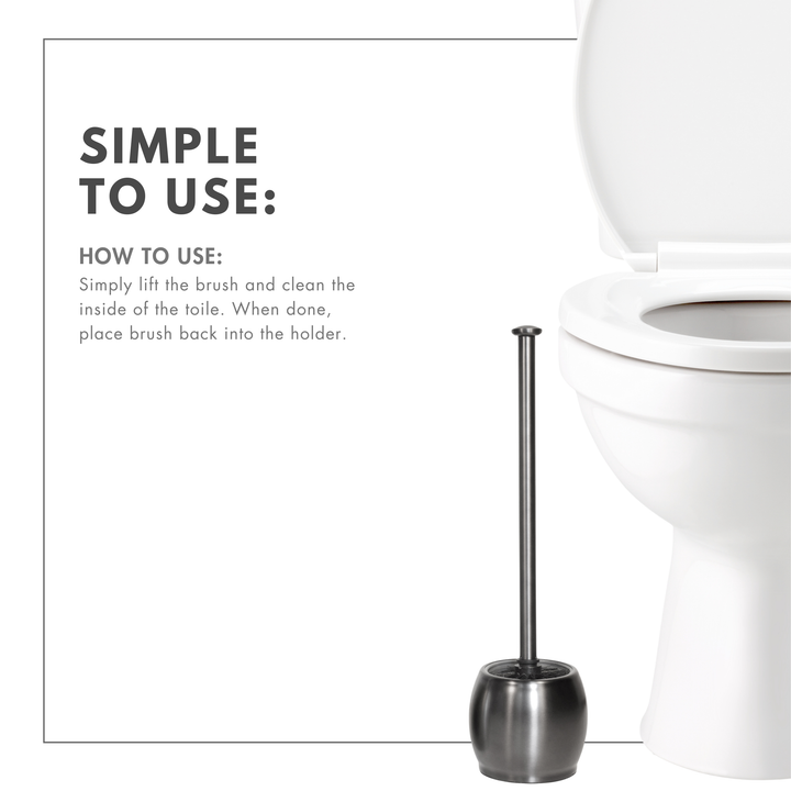 ToiletTree Dark Grey Stainless Steel Toilet Brush