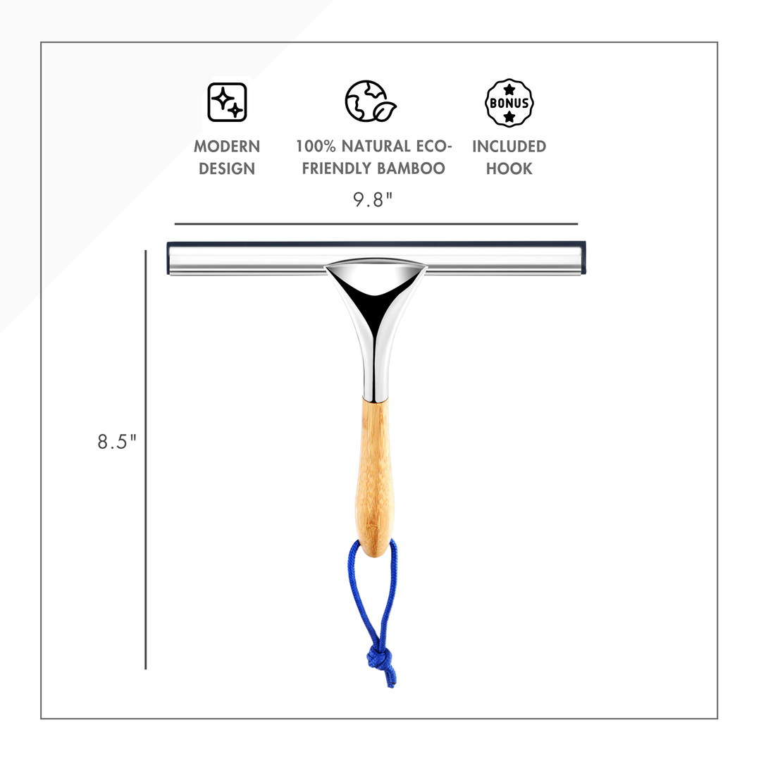 ToiletTree Products Stainless Steel + Bamboo Squeegee