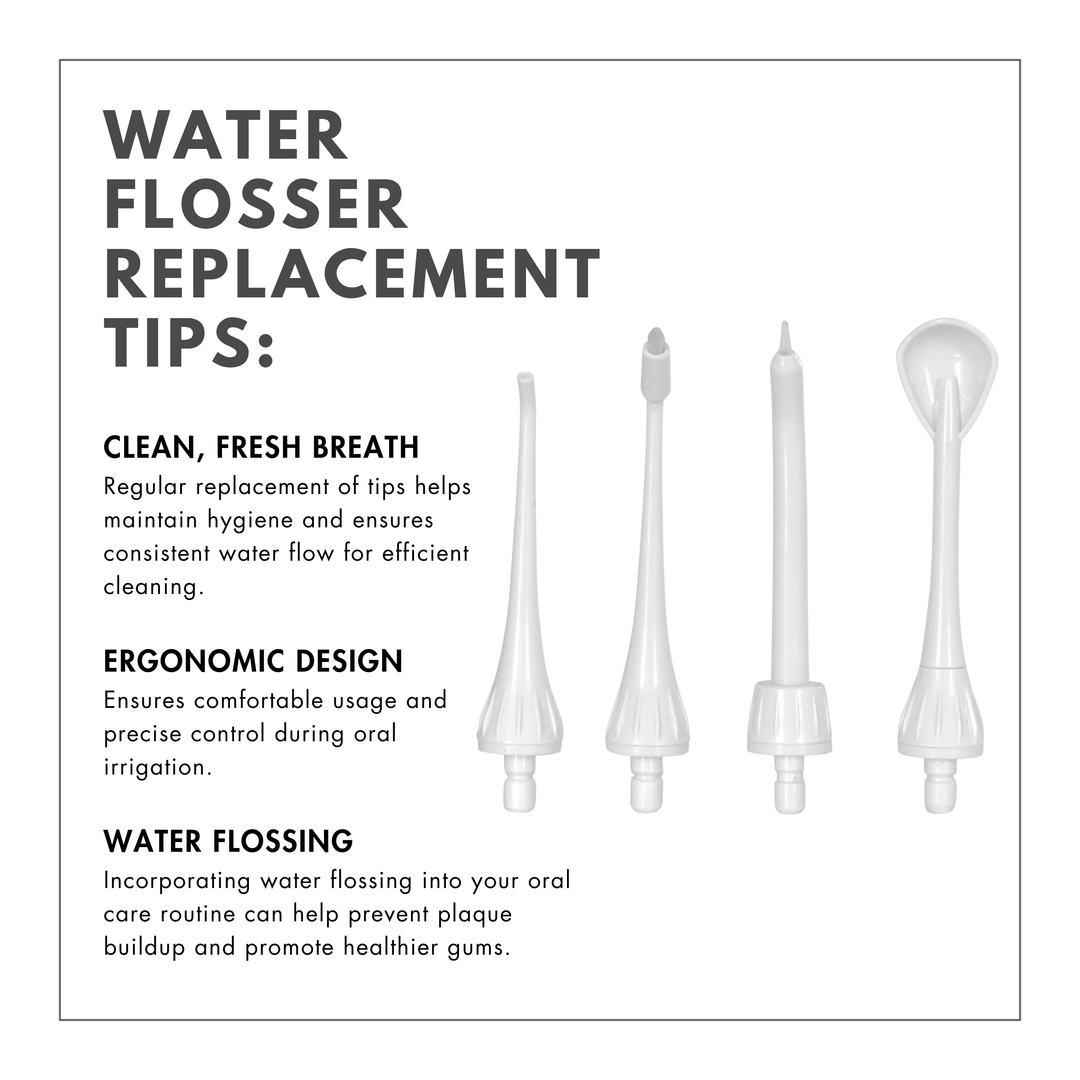 ToiletTree Water Flosser Replacement Tips - 4 Pack