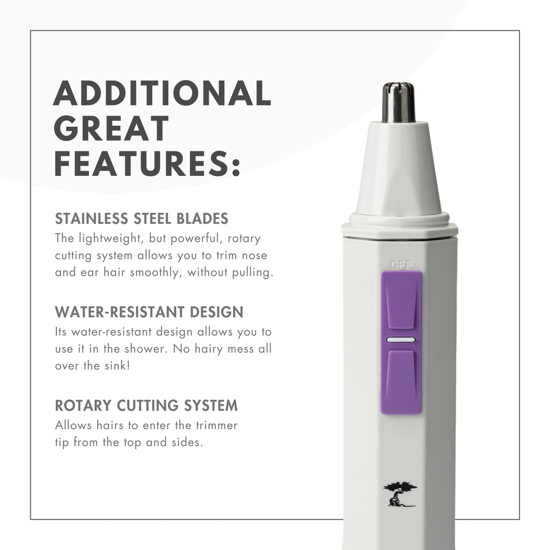 ToiletTree Womens Nose Hair Trimmer with LED Light
